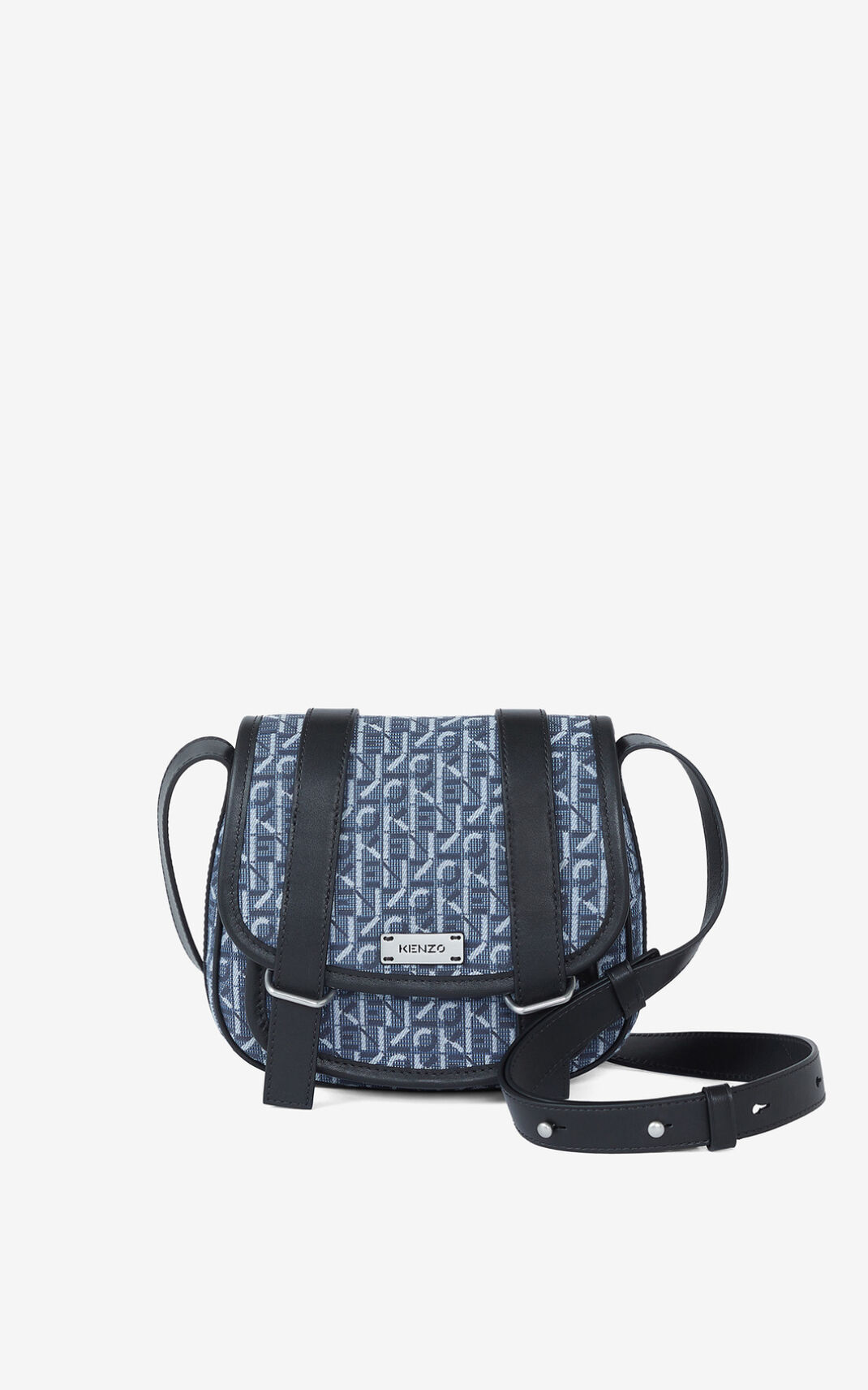 Kenzo Small jacquard Courier メッセンジャーバッグ レディース ネイビー 青 - ZWXMUA436